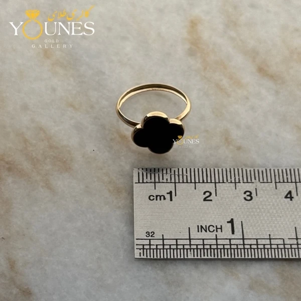 انگشتر ونکلیف مشکی طلا